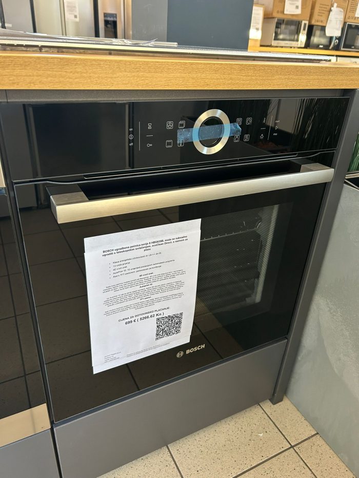 BOSCH ugradbena pećnica serije 8 HBG635B, ecoClean Direct, s razinom za pizzu - Slika 6