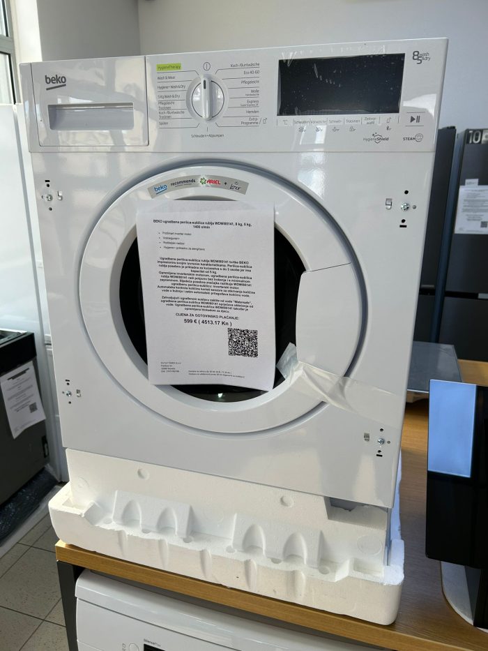 BEKO ugradbena perilica-sušilica rublja WDWI85141, 8 kg, 5 kg, 1400 o/min - Slika 4