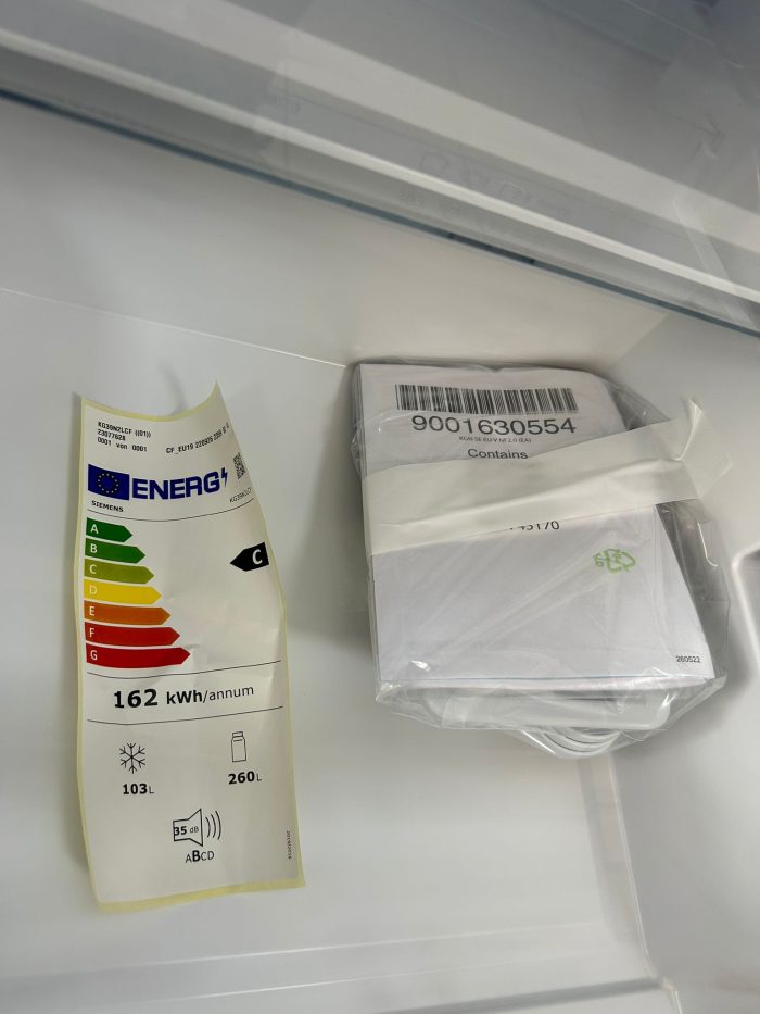 SIEMENS kombinacija hladnjak/zamrzivač KG39N2LCF, 203 cm visine, 60 cm širine - Slika 9