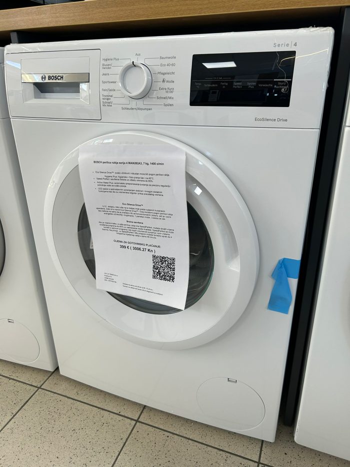 BOSCH perilica rublja serija 4 WAN282A3, 7 kg, 1400 o/min - Slika 7