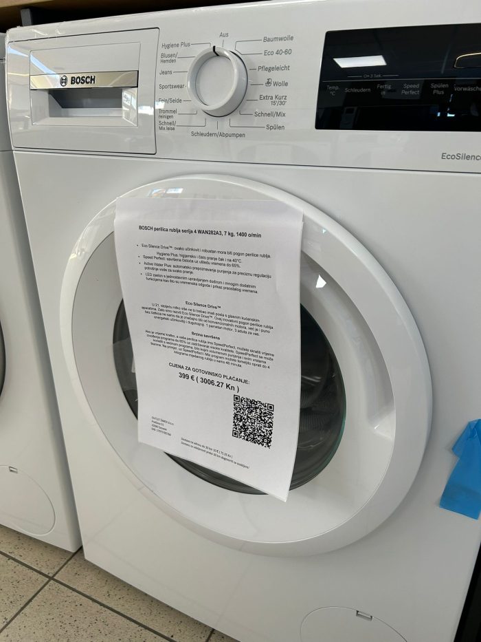 BOSCH perilica rublja serija 4 WAN282A3, 7 kg, 1400 o/min - Slika 8