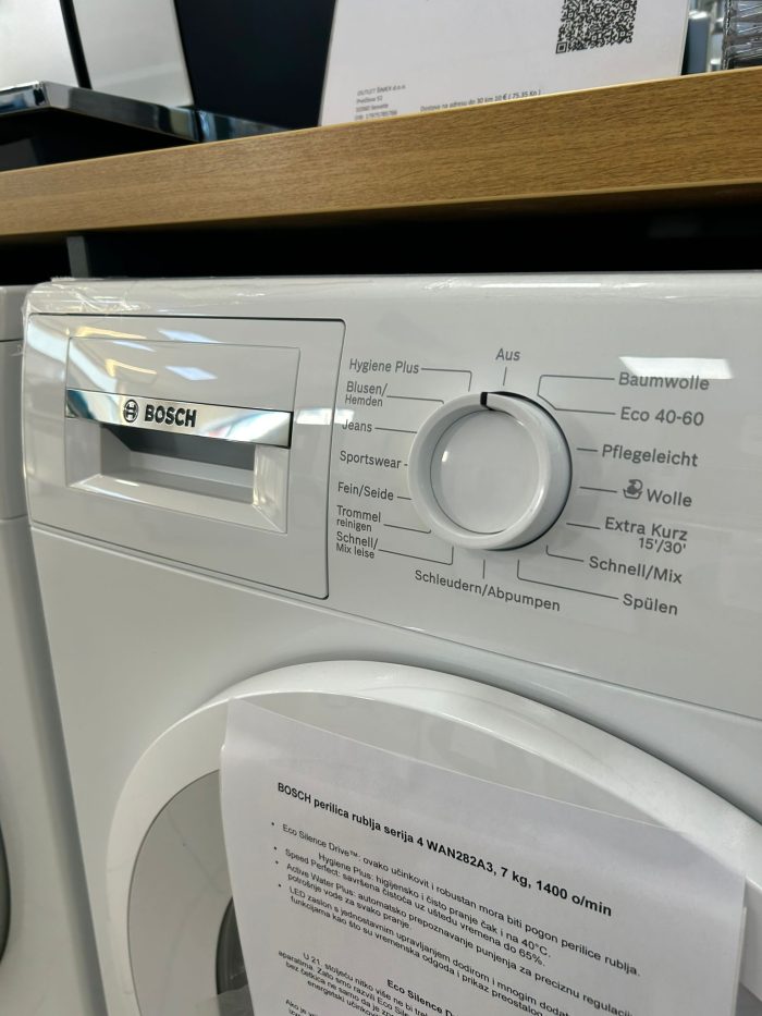 BOSCH perilica rublja serija 4 WAN282A3, 7 kg, 1400 o/min - Slika 9