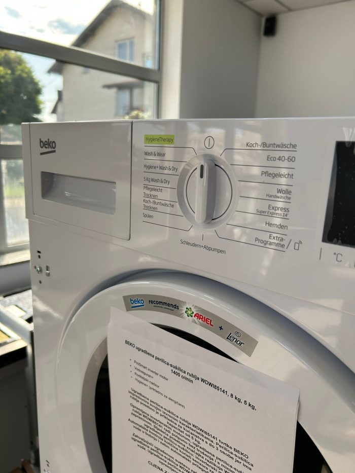 BEKO ugradbena perilica-sušilica rublja WDWI85141, 8 kg, 5 kg, 1400 o/min - Slika 8