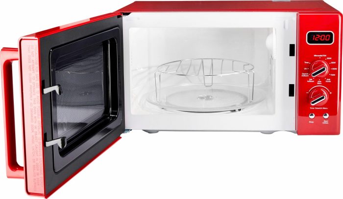Privileg mikrovalna pećnica 450555, roštilj, 20 l, retro dizajn, 8 automatskih programa, crvena - Slika 2