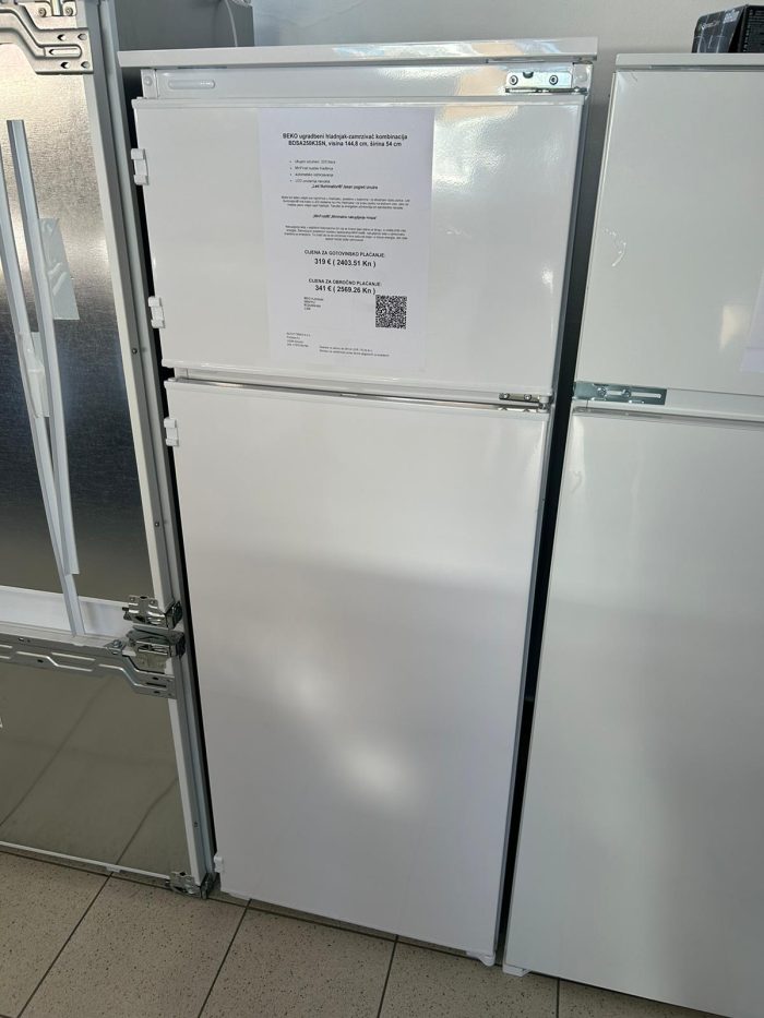 BEKO ugradbeni hladnjak-zamrzivač kombinacija BDSA250K3SN, visina 144,8 cm, širina 54 cm - Slika 4