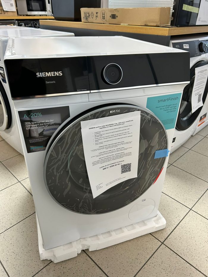 SIEMENS perilica rublja WG44B2040, 9 kg, 1400 o/min, smartFinish - zaglađuje sve nabore zahvaljujući pari - Slika 12