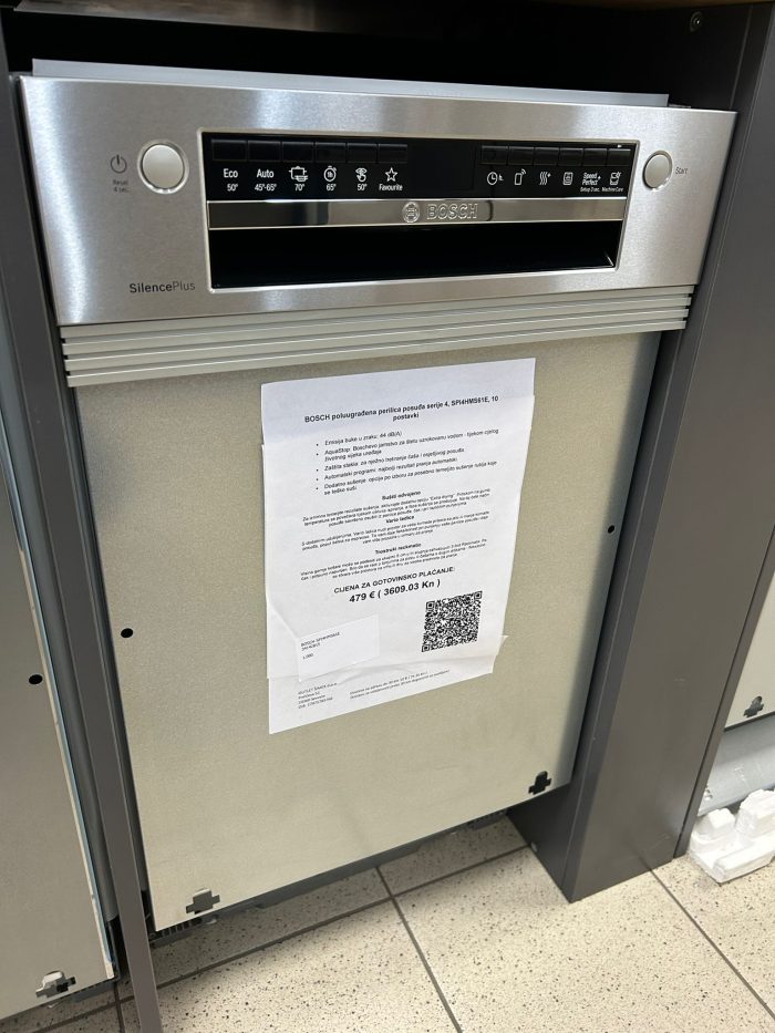 BOSCH djelomično integrirana perilica posuđa serije 4, SPI4HMS61E, 10 postavki - Slika 9