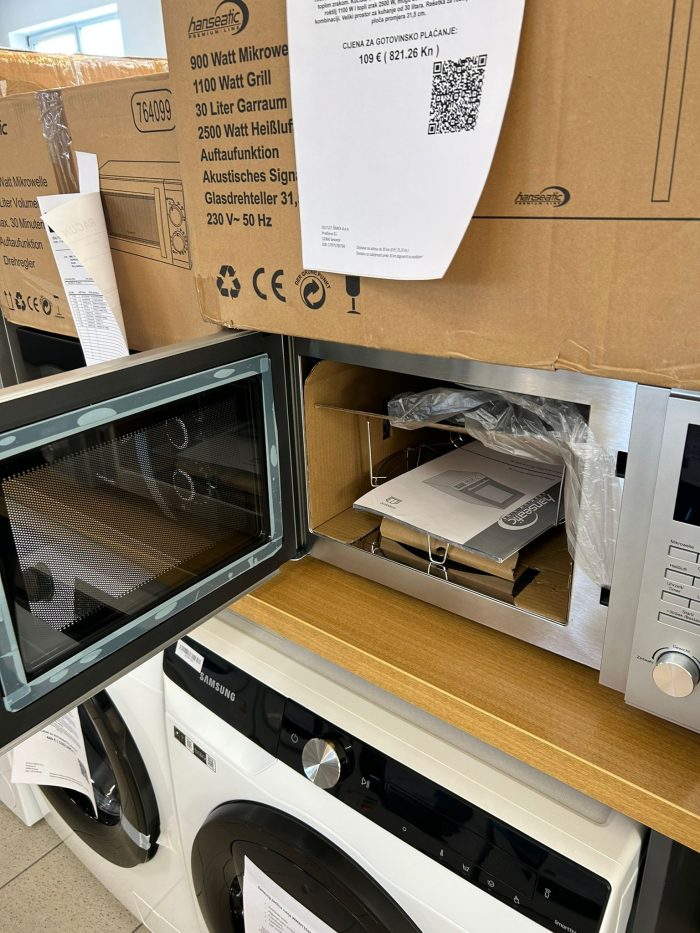 Hanseatic mikrovalna pećnica 305230, roštilj i topli zrak, 30 l - Slika 8