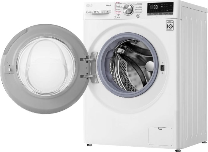 LG perilica-sušilica V7WD107H2E, 10,5 kg, 7 kg, 1400 o/min, TurboWash® - Pranje u samo 39 minuta - Slika 2