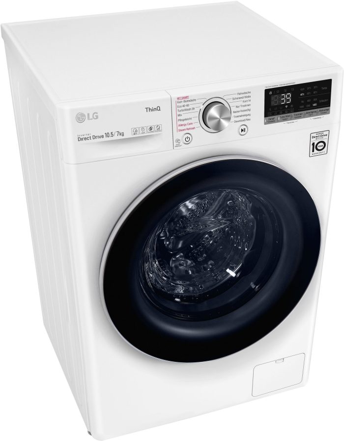 LG perilica-sušilica V7WD107H2E, 10,5 kg, 7 kg, 1400 o/min, TurboWash® - Pranje u samo 39 minuta - Slika 14