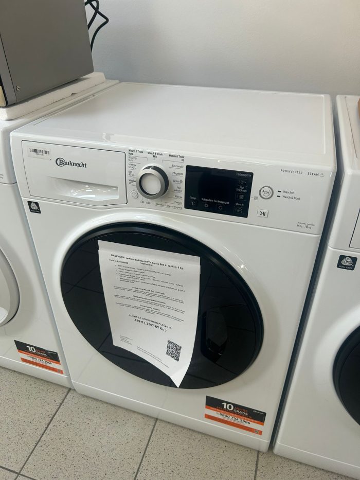 BAUKNECHT perilica-sušilica WATK Sense 86S 41 N, 8 kg, 6 kg, 1400 o/min - Slika 13