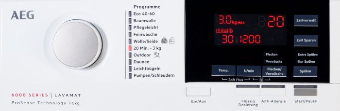 AEG perilica rublja s gornjim punjenjem serija 6000 L6TB360TL, 6 kg, 1300 o/min - Slika 5