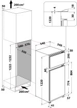 BAUKNECHT ugradbeni hladnjak-zamrzivač kombinacija KDI 12S1, 122 cm visine, 54 cm širine - Slika 8