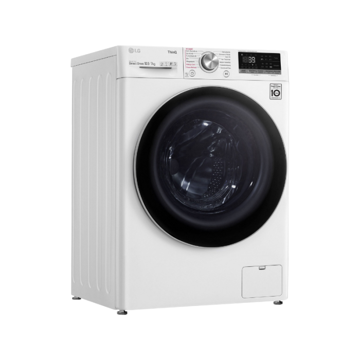 LG perilica-sušilica V7WD107H2E, 10,5 kg, 7 kg, 1400 o/min, TurboWash® - Pranje u samo 39 minuta - Slika 1
