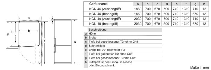 BOSCH kombinacija hladnjak/zamrzivač KGN49XIEA, 203 cm visine, 70 cm širine - Slika 15