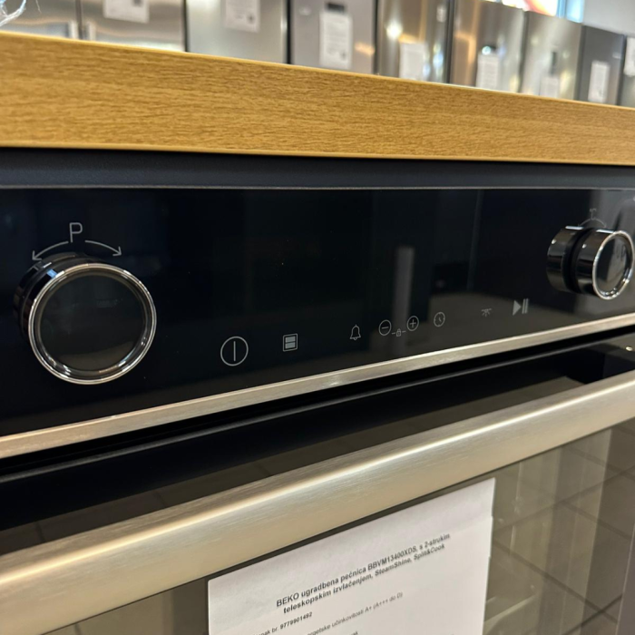 BEKO ugradbena pećnica BBVM13400XDS, s 2-strukim teleskopskim izvlačenjem, SteamShine, Split&Cook - Slika 14