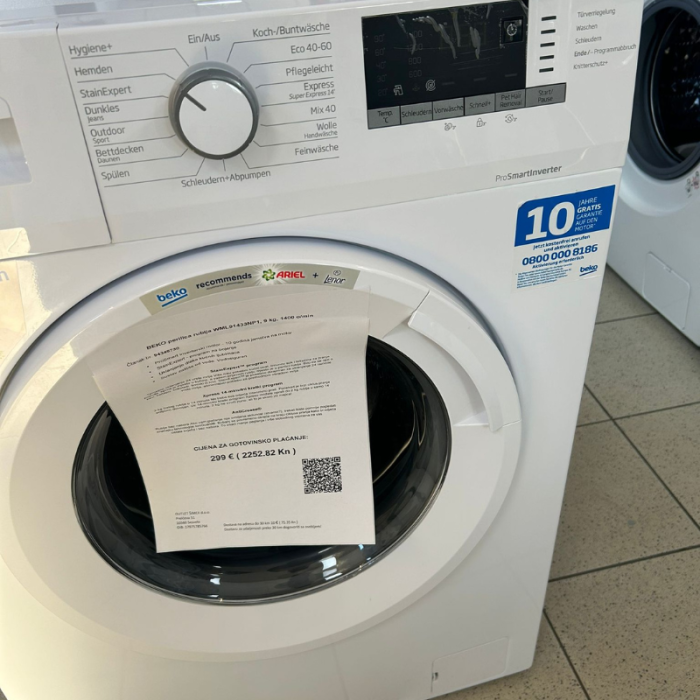 BEKO perilica rublja WML91433NP1, 9 kg, 1400 o/min - Slika 8