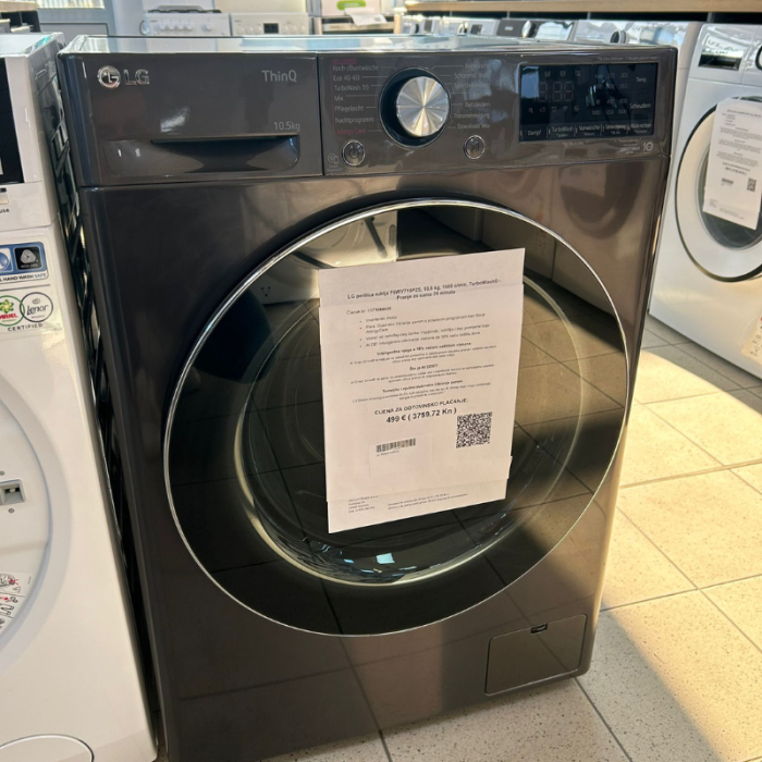 LG perilica rublja F6WV710P2S, 10,5 kg, 1600 o/min, TurboWash® - Pranje za samo 39 minuta - Slika 7