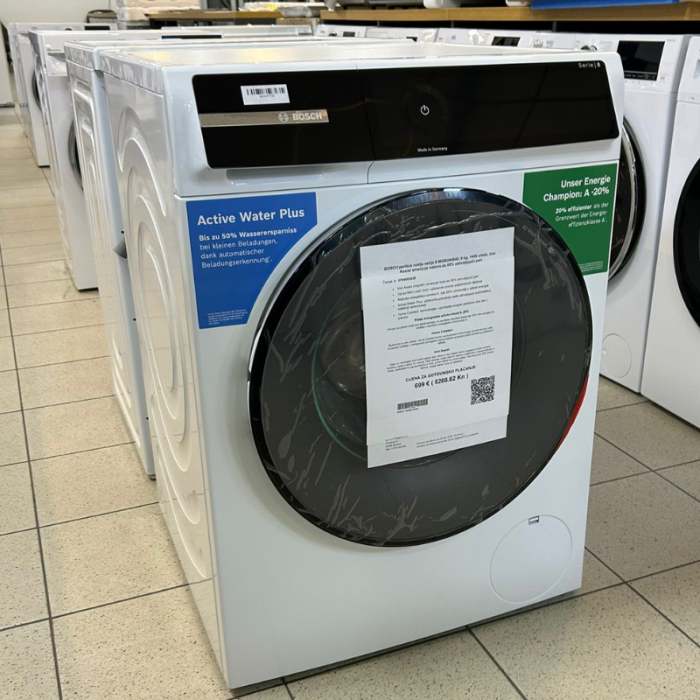 BOSCH perilica rublja serija 8 WGB244040, 9 kg, 1400 o/min, Iron Assist smanjuje nabore za 50% zahvaljujući pari - Slika 8