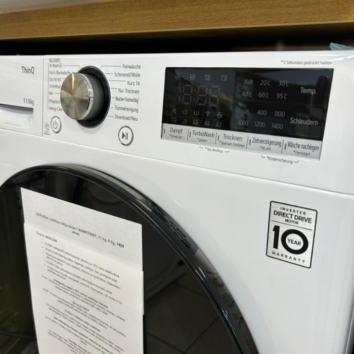 LG Perilica i sušilica rublja serija 7 W4WR70E6Y, 11 kg, 6 kg, 1400 o/min - Slika 11