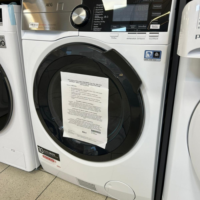 AEG perilica-sušilica rublja L9WEF80690, 9 kg, 6 kg, 1600 o/min, SensiDry® - nježno i štedi energiju zahvaljujući tehnologiji toplinske pumpe - Slika 6