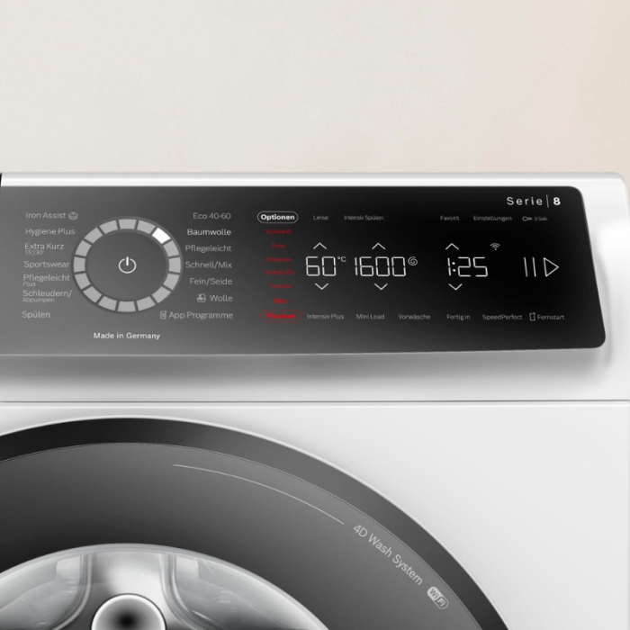 BOSCH perilica rublja serije 8 WGB256040, 10 kg, 1600 o/min, Iron Assist smanjuje nabore za 50% zahvaljujući pari - Slika 2