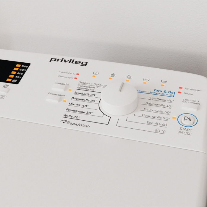 Privileg perilica s gornjim punjenjem PWT C623 N, 6 kg, 1200 o/min - Slika 9