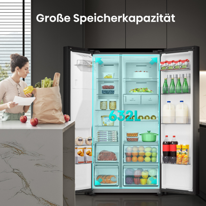 Hisense Side-by-Side RS818N4TFC, 179 cm visine, 91 cm širine, MetalCooling - Slika 7