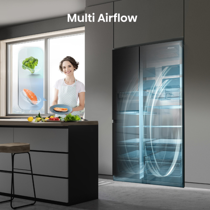 Hisense Side-by-Side RS818N4TFC, 179 cm visine, 91 cm širine, MetalCooling - Slika 5