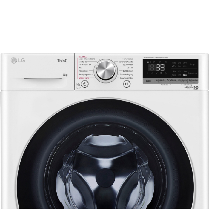 LG Perilica rublja F4WV708P1E Serija 7, 8 kg, 1400 o/min, TurboWash® - pranje u samo 39 minuta - Slika 7