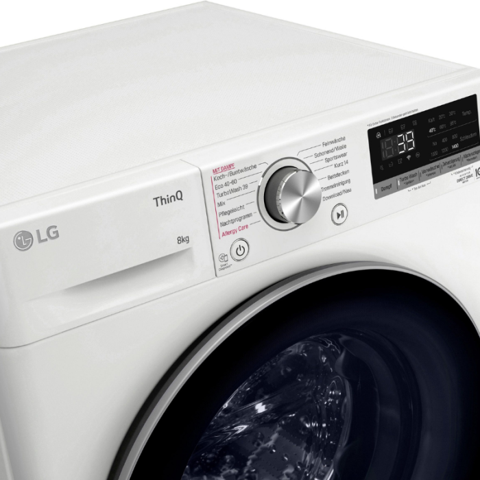 LG Perilica rublja F4WV708P1E Serija 7, 8 kg, 1400 o/min, TurboWash® - pranje u samo 39 minuta - Slika 5