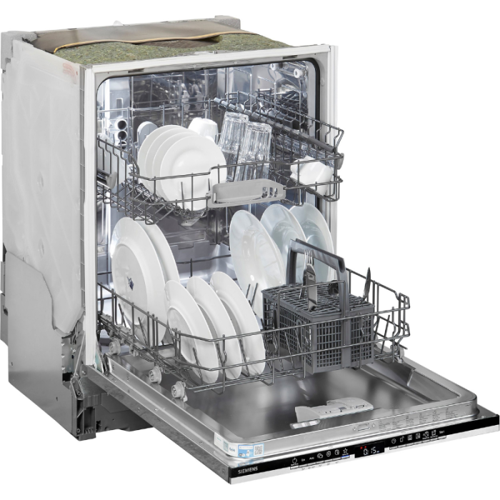 SIEMENS potpuno integrirana perilica posuđa iQ300 SN63HX11TE 13 postavki posuđa, aquaStop® garancija i projekcija statusa programa na podu - Slika 2