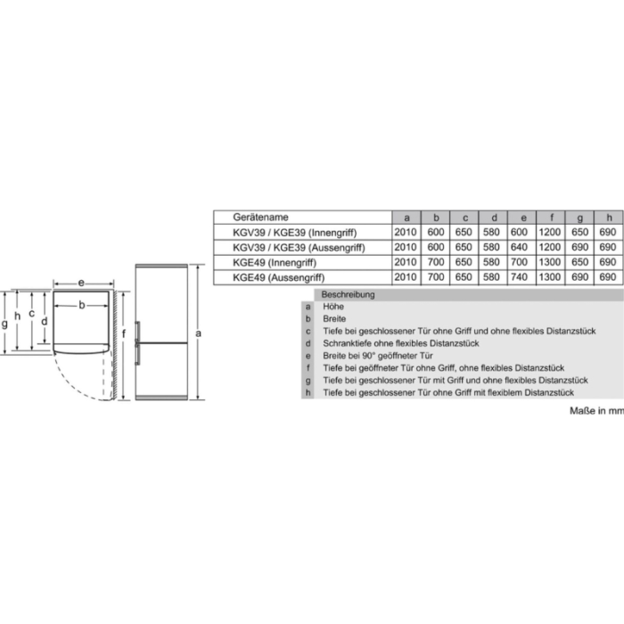SIEMENS Kombinacija hladnjak/zamrzivač KG39EAWCA Visina 201 cm, širina 60 cm - Slika 6