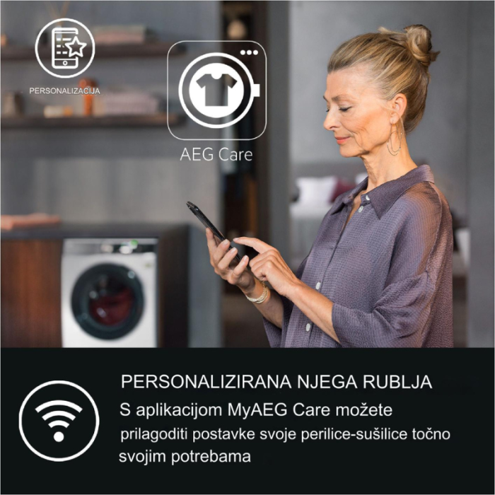 AEG Perilica-sušilica LWR8E80600 10 kg, 6 kg, 1600 o/min, parni program ProSteam - Slika 12