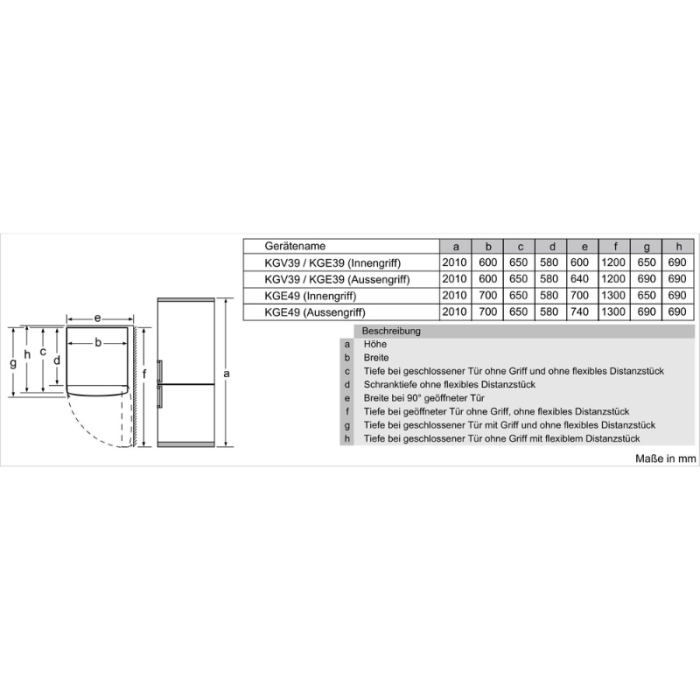 SIEMENS Kombinacija hladnjak/zamrzivač KG39E8XBA Visina 201 cm, širina 60 cm - Slika 5