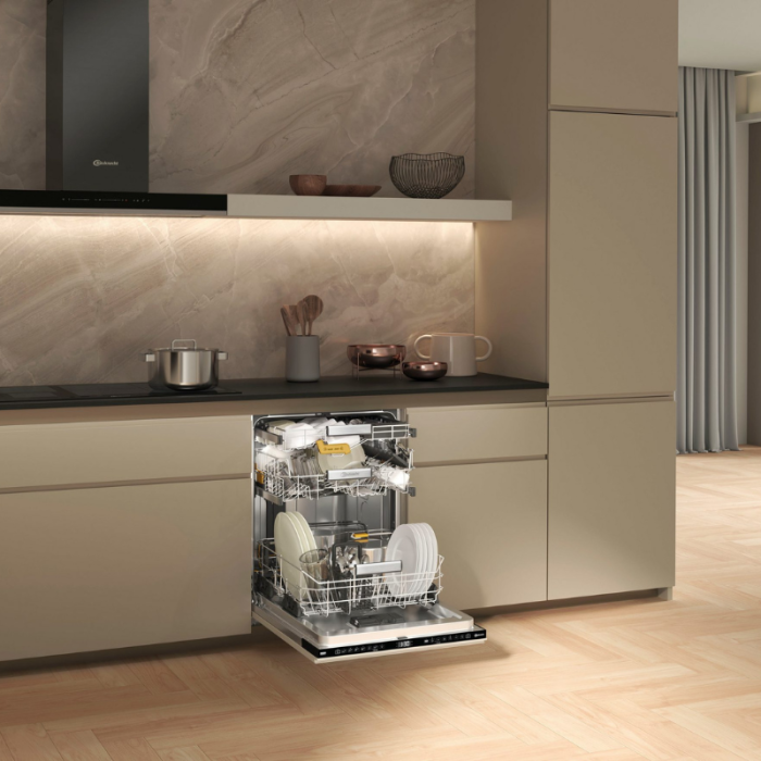 BAUKNECHT potpuno integrirana perilica posuđa OBIC Ecospace 8650 14 posuđa, SpaceClean – 3. ladica za visoke čaše i zdjelice za žitarice - Slika 12