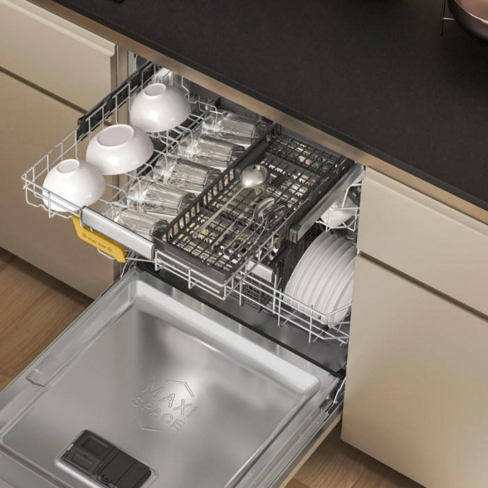 BAUKNECHT potpuno integrirana perilica posuđa OBIC Ecospace 8650 14 posuđa, SpaceClean – 3. ladica za visoke čaše i zdjelice za žitarice - Slika 10