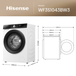 HISENSE Perilica rublja WF3S1043BW3 10 kg, 1400 okretaja u minuti, Wifi ConnectLife - Slika 10