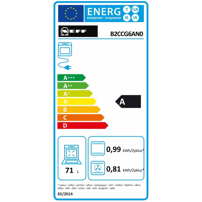 NEFF Peć za pirolizu N 30 B2CCG6AN0 Može se naknadno opremiti teleskopskim produžetkom, samočišćenjem pirolizom, CircoTherm® toplim zrakom - Slika 7