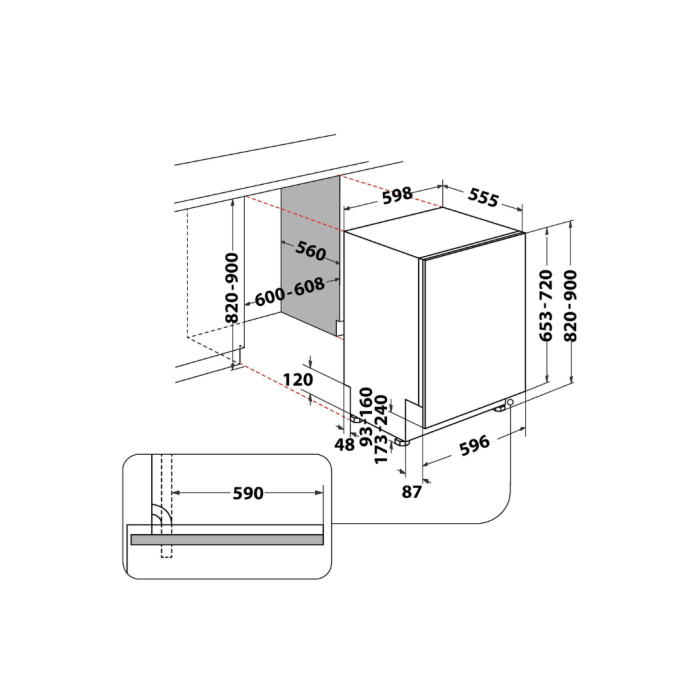 PRIVILEG potpuno integrirana perilica posuđa P0I ECO D541 S 14 postavki, 14 postavki, Fast&Clean 28' - učinkovito čišćenje u 28 minuta - Slika 7