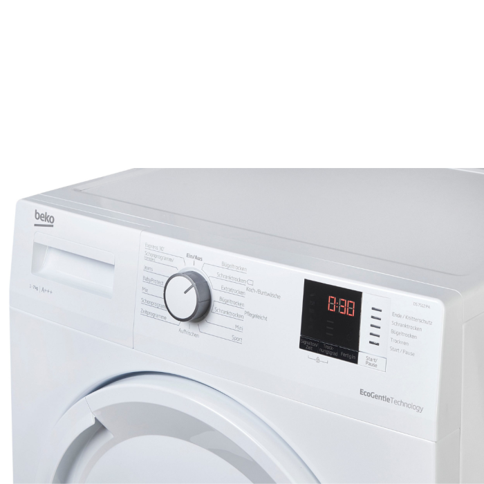 BEKO Sušilica s toplinskom pumpom DS7512PA 7 kg, protiv gužvanja, blokada za djecu, EcoGentle - Slika 6