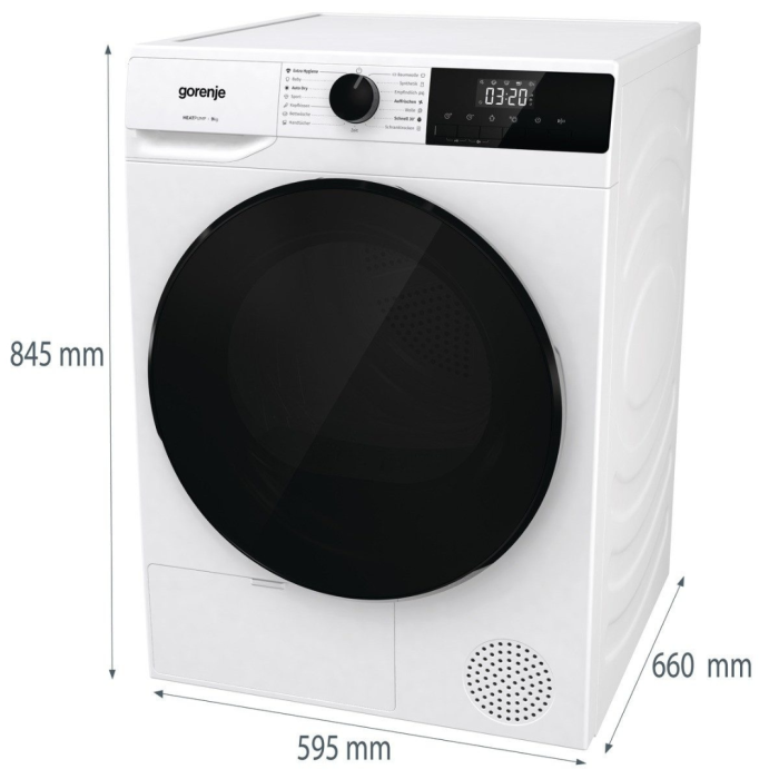 GORENJE Sušilica s toplinskom pumpom DHNA 93/DE 9 kg, razred energetske učinkovitosti A+++ - Slika 6