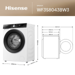 HISENSE perilica rublja WF3S8043BW3 Wifi-ConnectLife - Slika 3