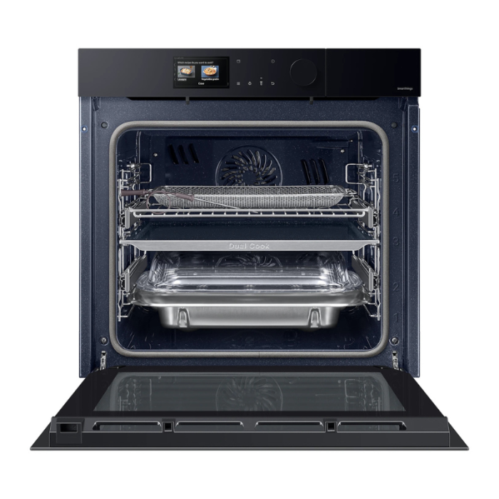 SAMSUNG Dual Cook™ ugradbena pećnica, 76 ℓ, A+*, piroliza, crno staklo, serija 7  NV7B7997ADK/U1 - Slika 2
