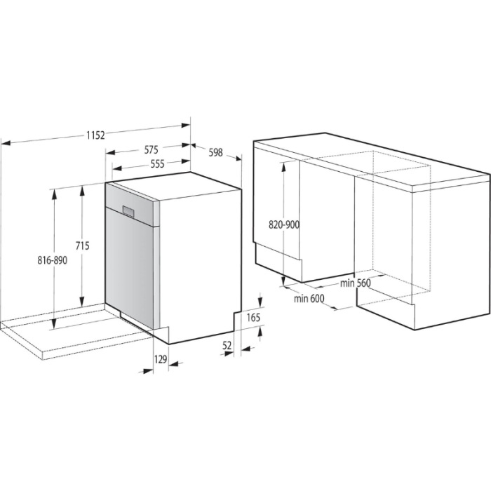 GORENJE Podpultna perilica posuđa GU 673B60X TotalDry automatsko otvaranje vrata - Slika 9