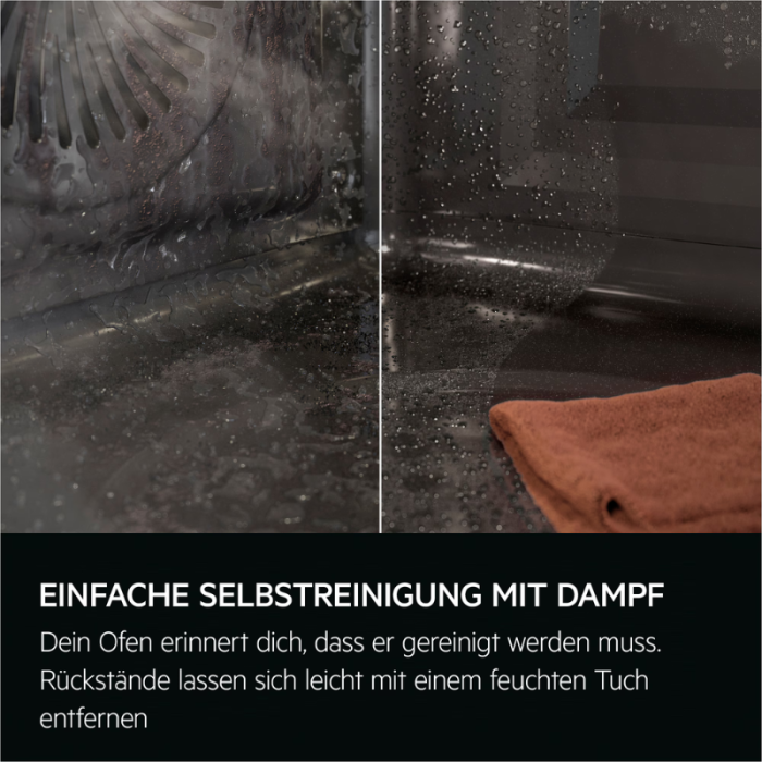 AEG CS7900B 8000 MealAssist sa SteamPro / Ugradbena kompaktna pećnica / Omogućen Wi-Fi / Čišćenje parom / Crna - Slika 3