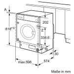 SIEMENS Ugradbena perilica rublja WI14W443 - Slika 9