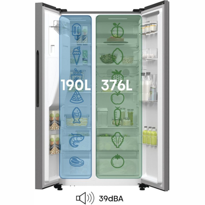 HISENSE-RSIM535ACE-6 HISENSE Side-by-Side RSIM535ACE Dozator vode/leda, NoFrost, sa spremnikom za vodu, proizvedeno u Europi - Slika 24