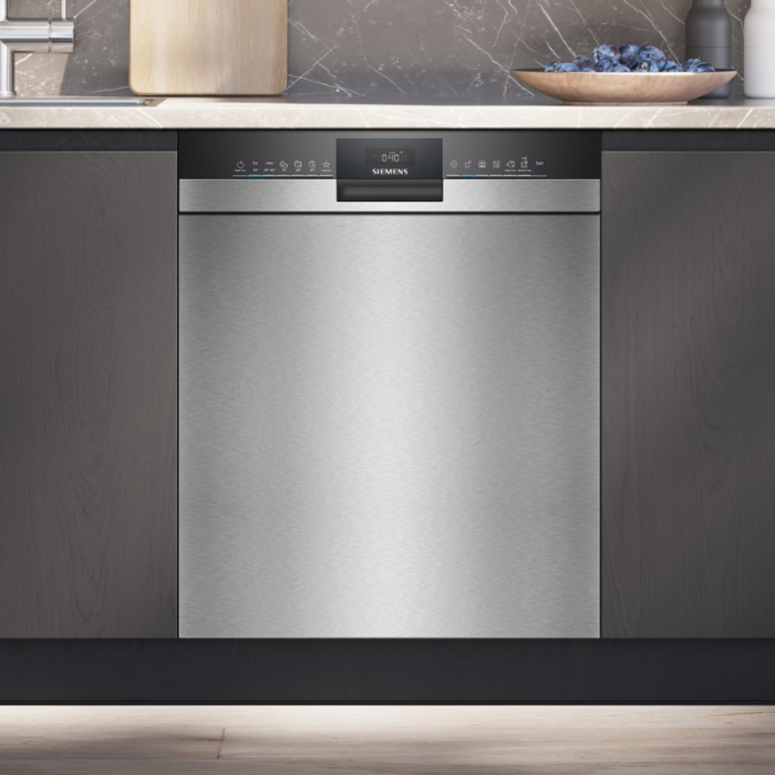 SIEMENS iQ300 SN43ES28AE ugradbena perilica posuđa Proizvedeno u Njemačkoj, fleksibilne košare i ladice, varioSpeed ​​​​turbo perilica posuđa - Slika 2