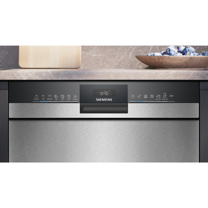 SIEMENS iQ300 SN43ES28AE ugradbena perilica posuđa Proizvedeno u Njemačkoj, fleksibilne košare i ladice, varioSpeed ​​​​turbo perilica posuđa - Slika 4